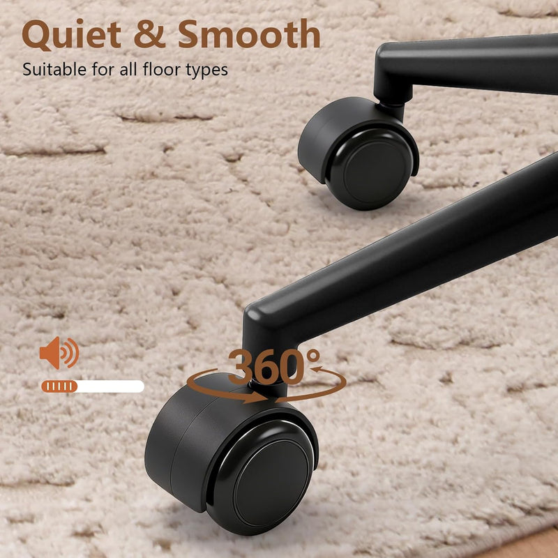 Office Chair Adjustable Armless Desk Chairwith Wheels All