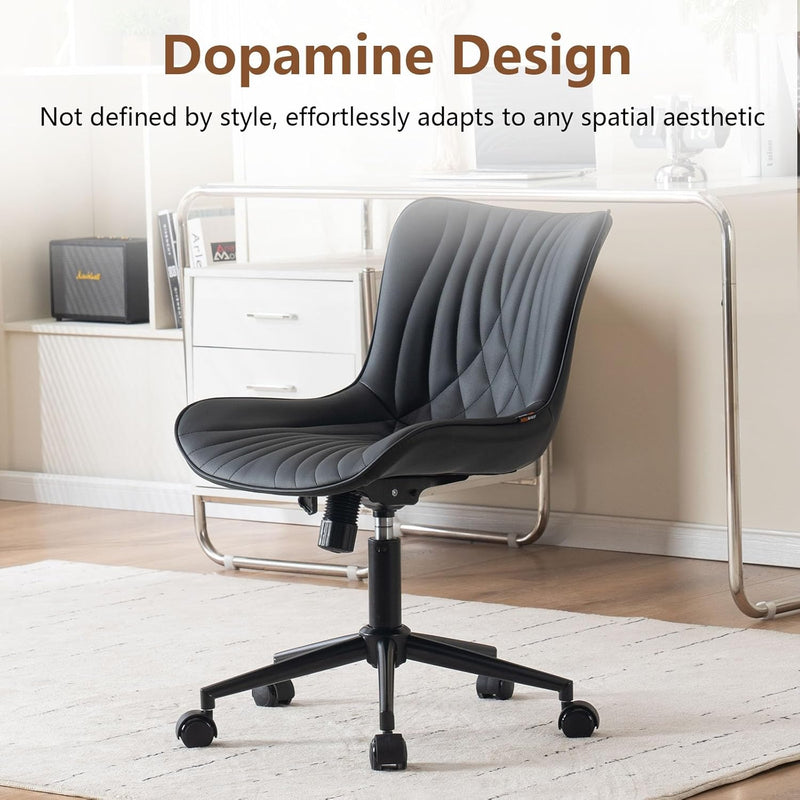 Office Chair Adjustable Armless Desk Chairwith Wheels All
