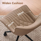 Office Chair Adjustable Ergonomic Desk Armless PU Leather