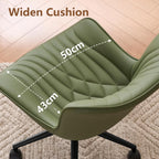 Office Chair Adjustable Ergonomic Desk Armless PU Leather