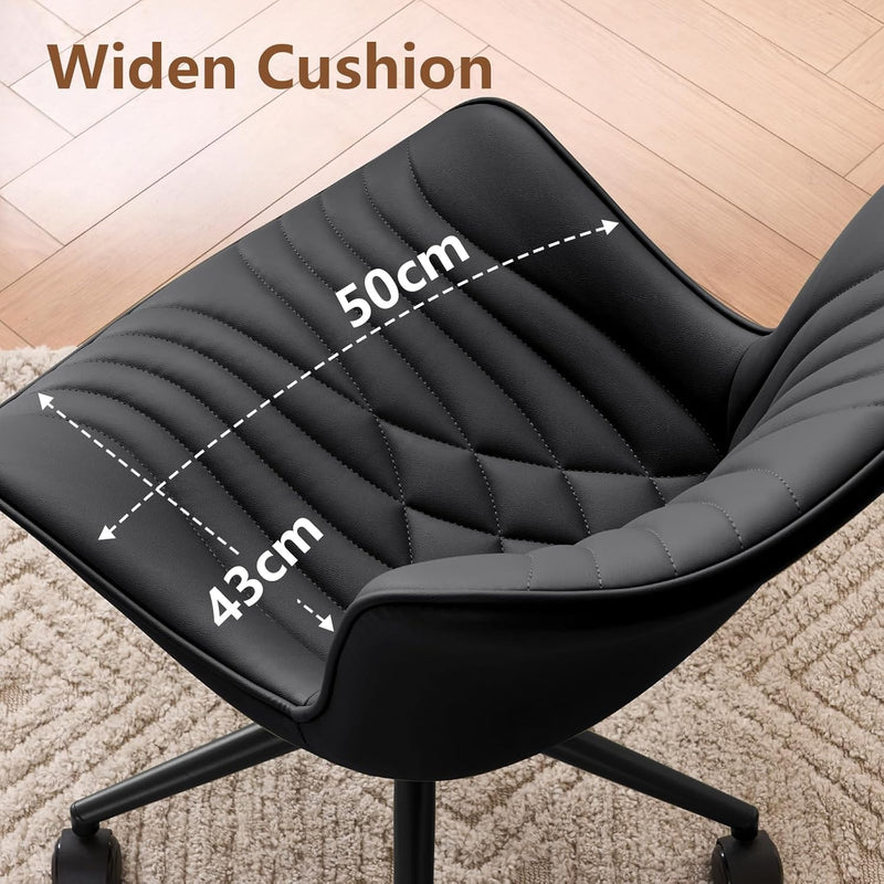 Office Chair Adjustable Armless Desk Chairwith Wheels All