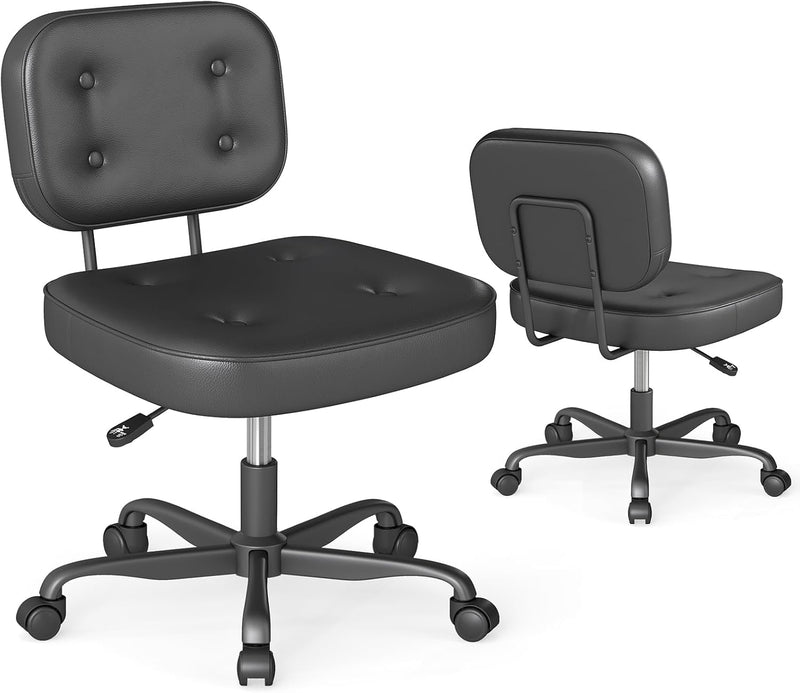 Office Chair Adjustable Swivel Desk Seat PU Leather