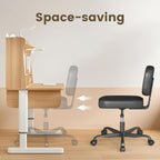 Office Chair Adjustable Swivel Desk Seat PU Leather