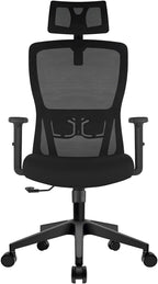 Office Chair Desk with Adjustable Headrest Lumbar Support