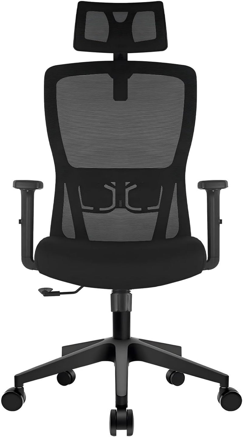 Office Chair Desk with Adjustable Headrest Lumbar Support