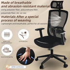 Office Chair Desk with Adjustable Headrest Lumbar Support