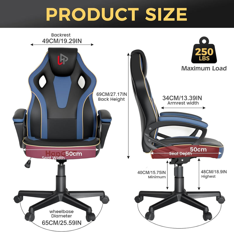 Office Chair Ergonomic Computer for Home Height-Adjustable PC