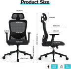Office Chair Ergonomic Desk Chairs with Adjustable Lumbar
