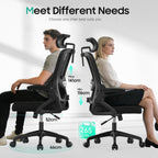 Office Chair Ergonomic Desk -Dual Backrest Design