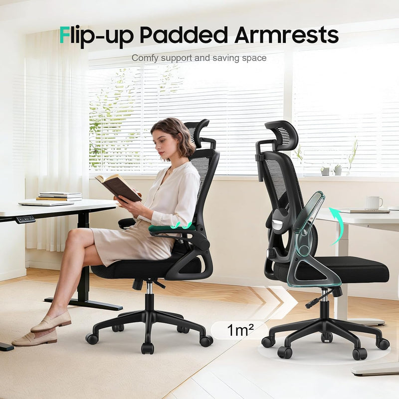 Office Chair Ergonomic Desk -Dual Backrest Design