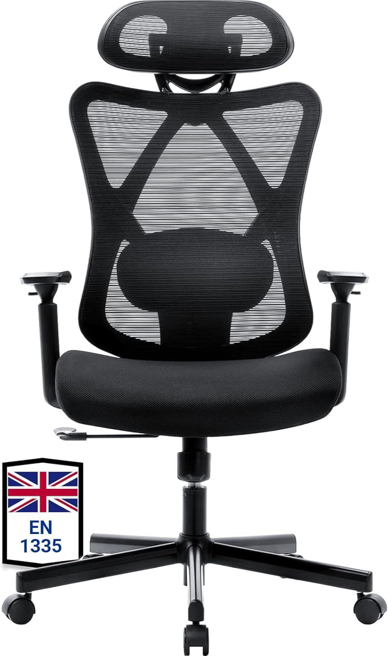 Ergonomic Office Chair High Back Mesh Desk PU