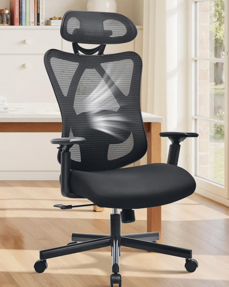 Ergonomic Office Chair High Back Mesh Desk PU