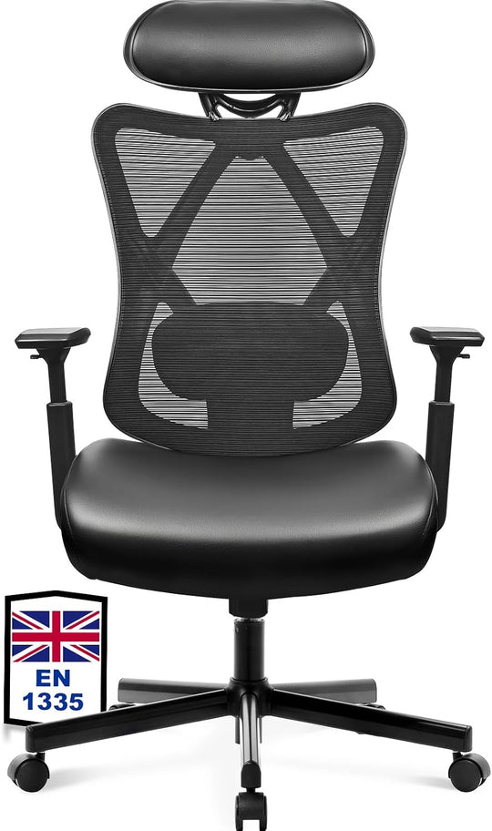 Ergonomic Office Chair High Back Mesh Desk PU