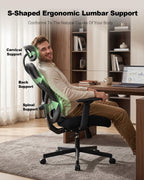 Ergonomic Office Chair High Back Mesh Desk PU