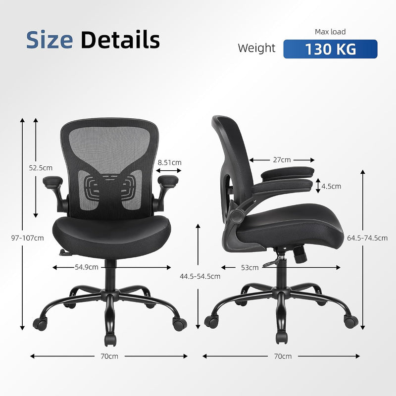 Office Chair Ergonomic Desk Home Mesh Lumbar Support