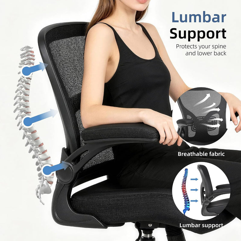 Office Chair Ergonomic Desk Home Mesh Lumbar Support
