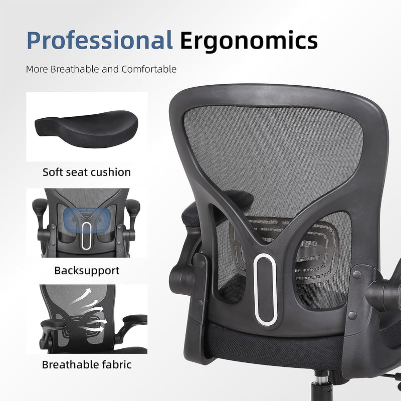 Office Chair Ergonomic Desk Home Mesh Lumbar Support
