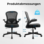 Office Chair Ergonomic Desk with 90° Flip-Up Armrest