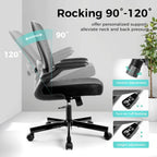Office Chair Ergonomic Desk with Flip-Up Armrest