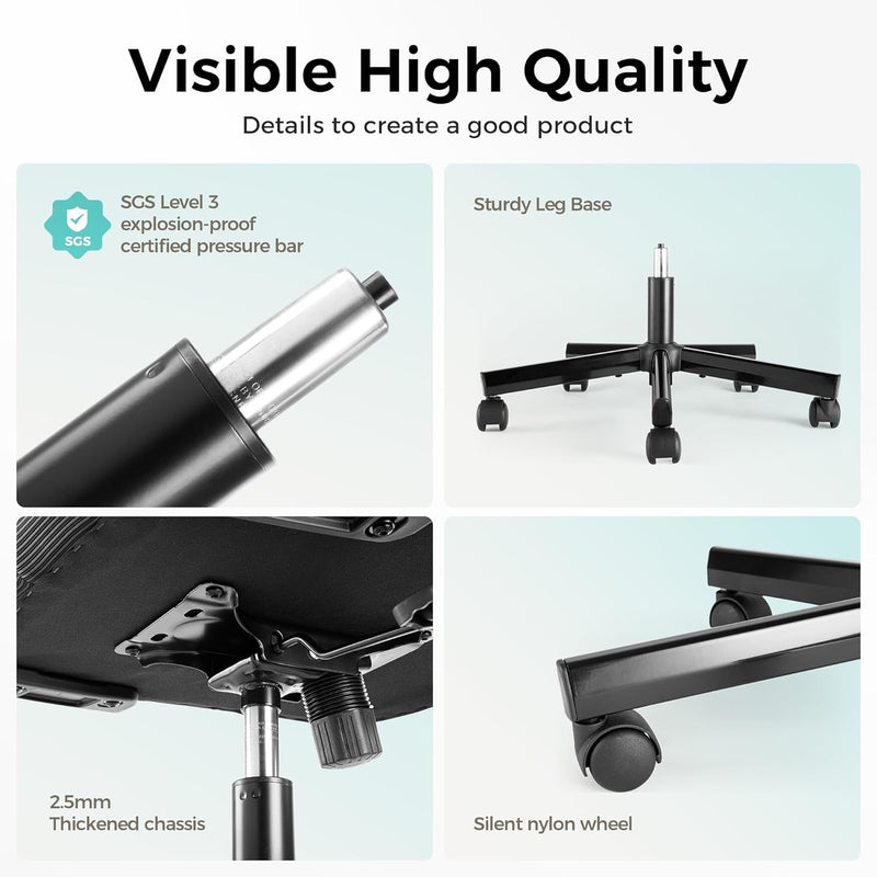 Office Chair Ergonomic Desk with Flip-Up Armrest