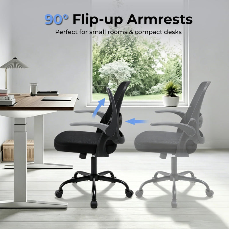 Office Chair Ergonomic Home with Flip-Up Arms