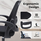 Office Chair Ergonomic Home with Flip-Up Arms