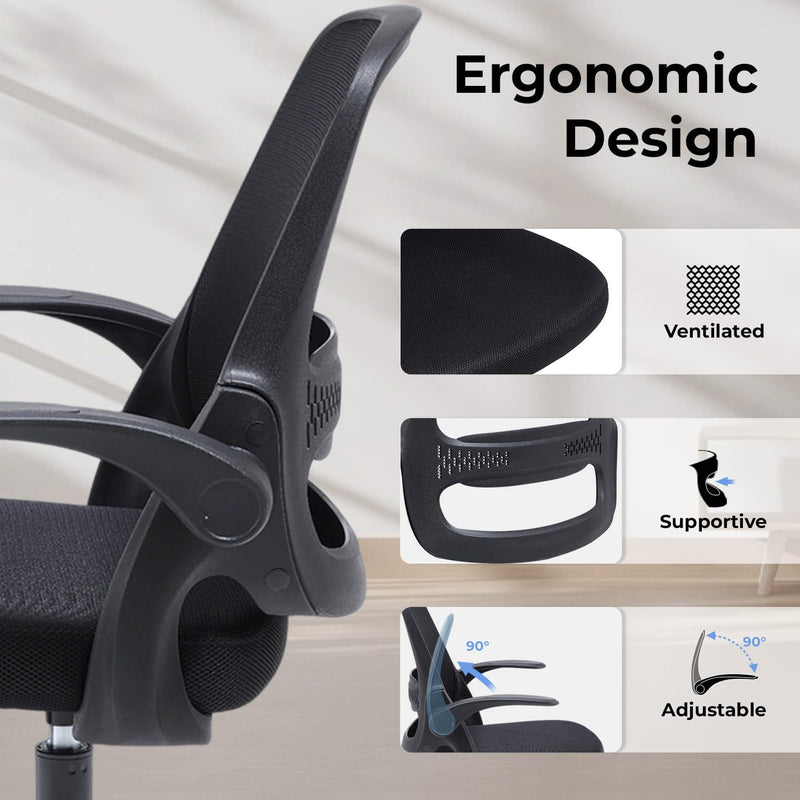 Office Chair Ergonomic Home with Flip-Up Arms