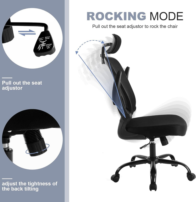 Office Chair Ergonomic Mesh Adjustable Desk
