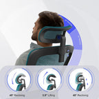 Office Chair Ergonomic with Lumbar Support Adjustable Armrests