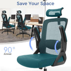Office Chair Ergonomic with Lumbar Support Adjustable Armrests