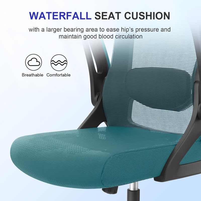 Office Chair Ergonomic with Lumbar Support Adjustable Armrests