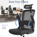 Office Chair Ergonomic with Lumbar Support Adjustable Armrests
