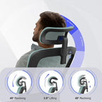 Office Chair Ergonomic with Lumbar Support Adjustable Armrests