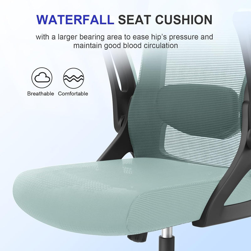 Office Chair Ergonomic with Lumbar Support Adjustable Armrests