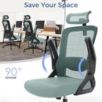 Office Chair Ergonomic with Lumbar Support Adjustable Armrests