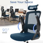 Office Chair Ergonomic with Lumbar Support Adjustable Armrests