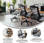 Office Chair Ergonomic with Mesh Back Support Contoured