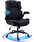 Office Chair Fabric Desk with Flip-Up Armrest