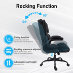 Office Chair Fabric Desk with Flip-Up Armrest