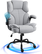 Office Chair Fabric Desk with Flip-Up Armrest