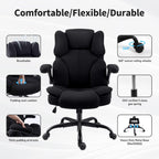 Office Chair Fabric Desk with Flip-Up Armrest