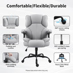 Office Chair Fabric Desk with Flip-Up Armrest