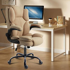 Office Chair Fabric Desk with Flip-Up Armrest