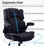 Office Chair Fabric Desk with Flip-Up Armrest