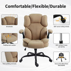 Office Chair Fabric Desk with Flip-Up Armrest