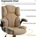Office Chair Fabric Desk with Flip-Up Armrest