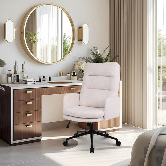 Office Chair for Home Teddy Fleece Desk
