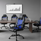 Office Chair PU Leather Ergonomic Computer Desk