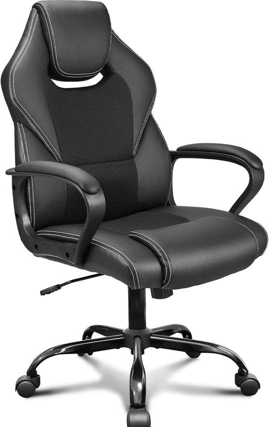 Office Chair PU Leather Ergonomic Computer Desk