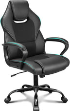 Office Chair PU Leather Ergonomic Computer Desk